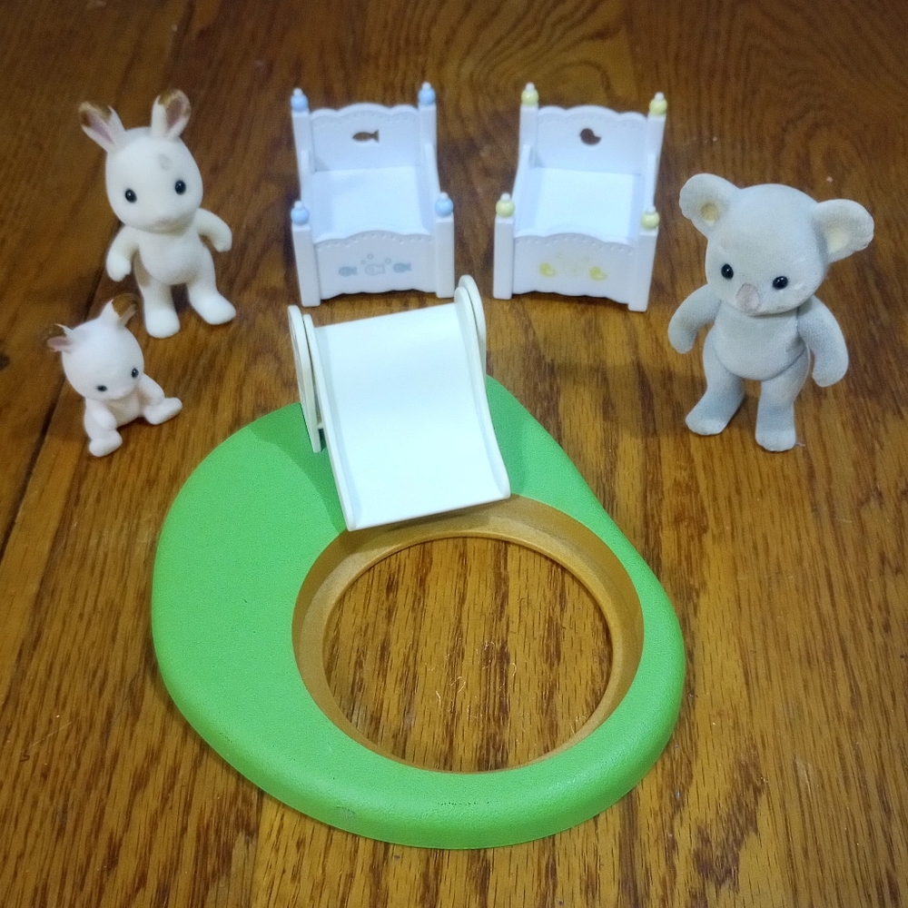 Vintage 1985 Sylvanian Families Calico Critters Figures Lot of 6 Epoch C…
